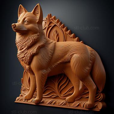 3D model st Finnish Spitz dog (STL)